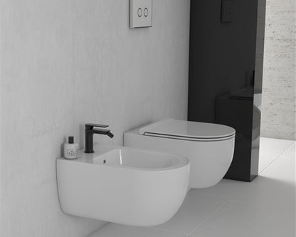 Globo Mode Vaso Sospeso Senza Brida senza sedile in ceramica Bianco