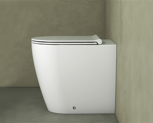 Ceramica Globo Mode Vaso A Pavimento Senza Brida senza, vista frontale su sfondo bianco