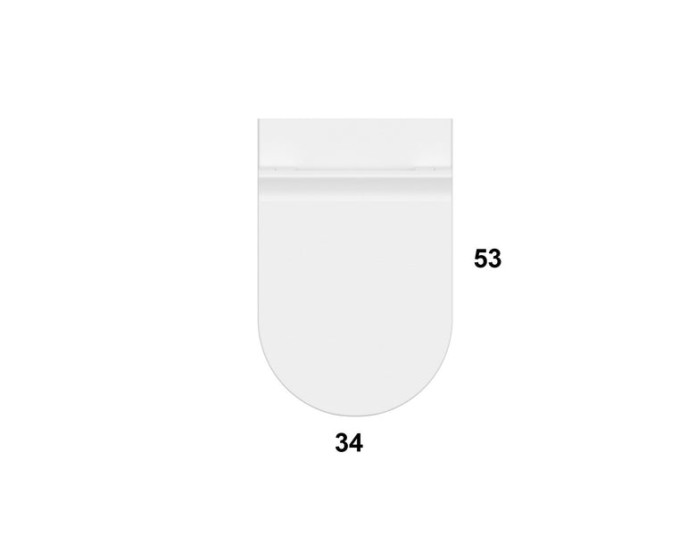 Ceramica Globo Mode Vaso A Pavimento Senza Brida senza, vista laterale del profilo e della forma