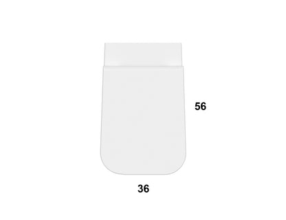 Ceramica Globo Stone Vaso Sospeso Senza Brida senza sedile Bianco