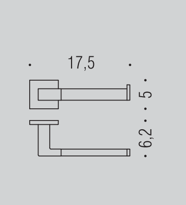 Colombo Design Basicq B3708DNM Porta Rotolo Destro Nero, dettaglio ravvicinato del materiale e dell'aggancio