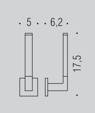 Colombo Design Basiq B37900nm Porta Rotolo Verticale Nero Opaco