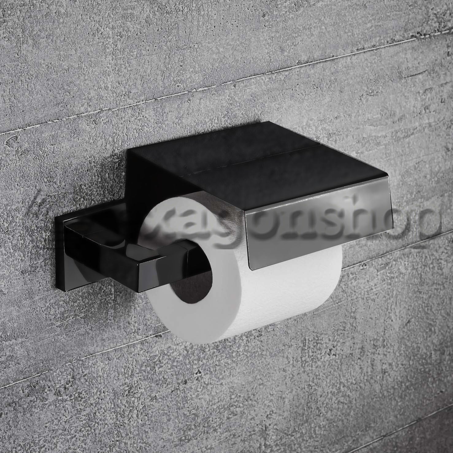 Colombo design basiq b37910nm porta rotolo coperto in in ottone e opaco montato a parete, vista del design e della finitura