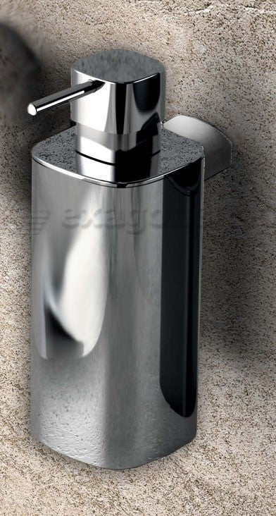 Colombo Design Trenta Dispenser Spandisapone liquido A Muro in lucido montato a parete, vista del design e della finitura