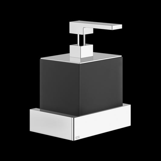 Dispenser portasapone a Muro Nero Cromo Rettangolo 20814 Gessi