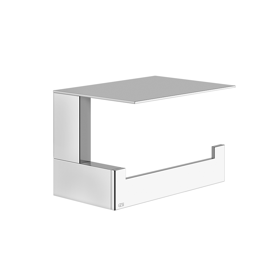 Porta Rotolo A Muro Con Coperchio Cromo Rettangolo Gessi montato a parete, vista del design e della finitura