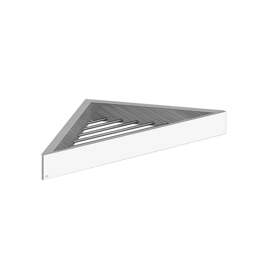 Portasapone angolare Doccia Cromo Rettangolo Gessi Cromo Lucido installato in bagno moderno con ante in vetro temperato
