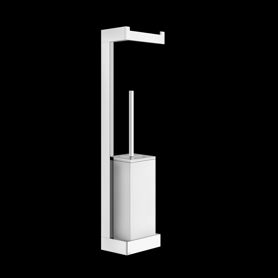 Colonna wc a parete portarotolo porta scopino Bianco Cromo Rettangolo 20867 Gessi