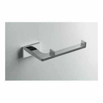Colombo b1608 Look Porta Rotolo a muro per wc in cromall montato a parete, vista del design e della finitura - Colombo Design