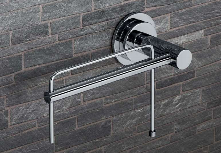 Colombo Plus Porta Rotolo Sinistro a muro per wc in ottone, dettaglio ravvicinato del materiale e dell'aggancio - Colombo...