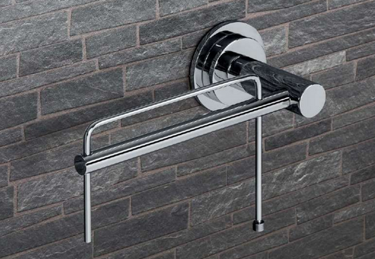 Colombo Plus Porta Rotolo Sinistro a muro per wc in ottone, dettaglio ravvicinato del materiale e dell'aggancio - Colombo...