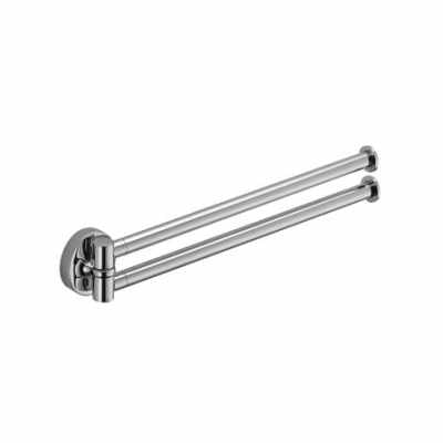 Colombo Plus W4913 portasciugamani Doppio 34 cm A Snodo a muro Cromo