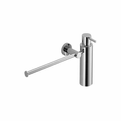 Colombo Plus Porta Salvietta bidet con Dispenser in ottone e cromato montato a parete, vista del design e della finitura...