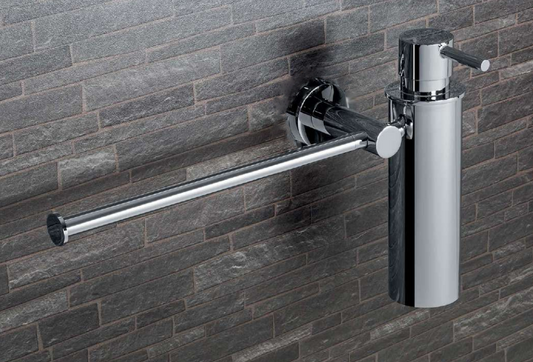 Colombo Plus Porta Salvietta bidet con Dispenser, dettaglio ravvicinato del materiale e dell'aggancio - Colombo Design