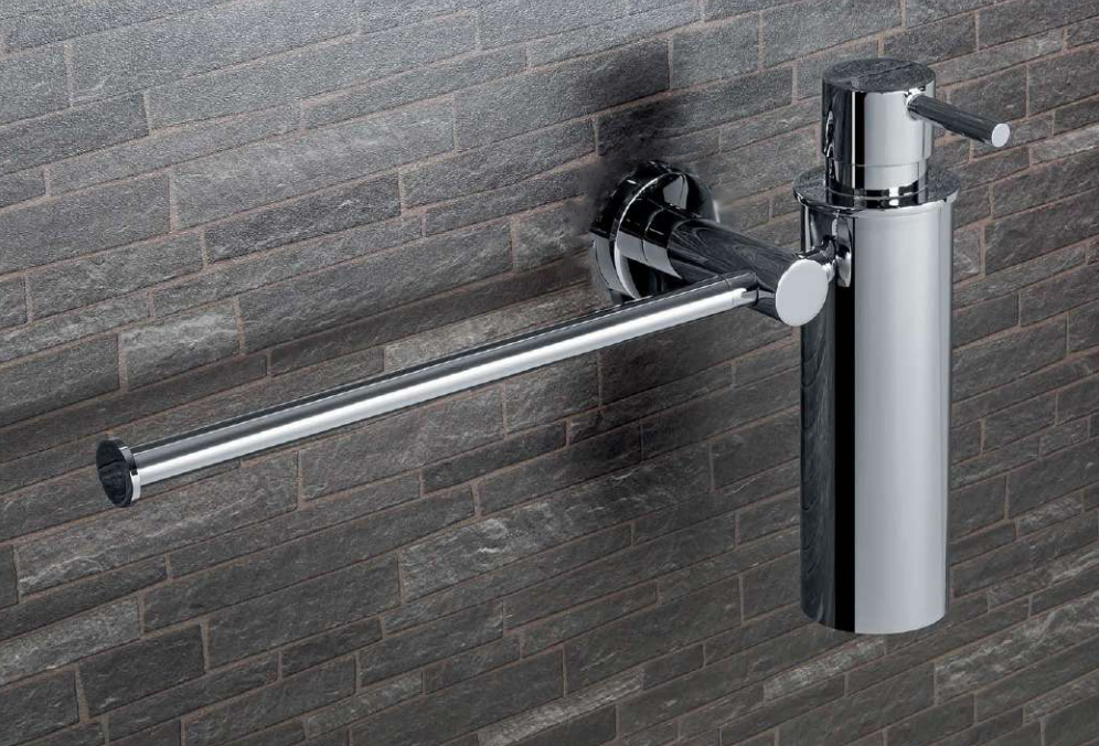 Colombo Plus Porta Salvietta bidet con Dispenser, dettaglio ravvicinato del materiale e dell'aggancio - Colombo Design