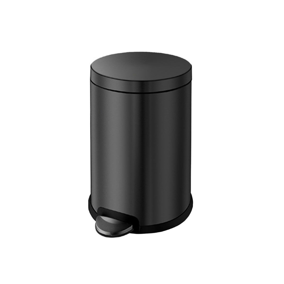 Pattumiera a Pedale 20 LITRI Nero Opaco Cosmic Wellbeing Nero Satinato montato a parete, vista del design e della...