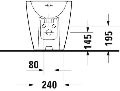 Bidet a Pavimento Monoforo in Ceramica Bianco D-Neo 229410 Duravit
