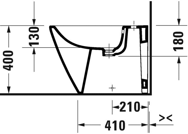 Bidet a Pavimento Filo Parete Monoforo in Ceramica Bianco ambientato su piano bagno con accessori