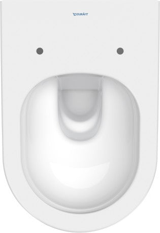 Vaso Sospeso Senza Brida A Cacciata Senza Sedile Bianco, vista frontale su sfondo bianco