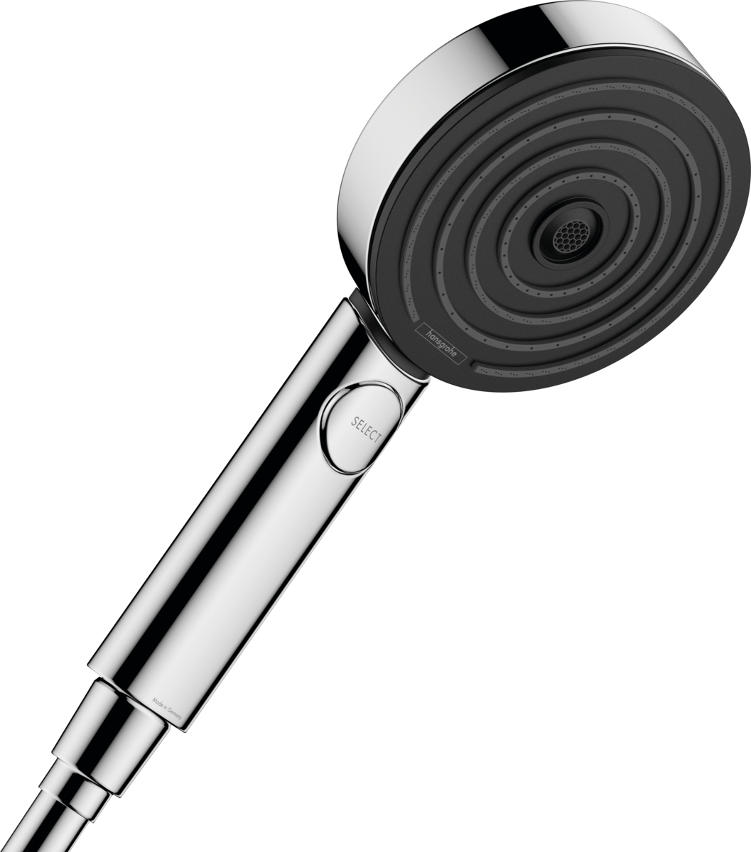 Hansgrohe Pulsify Select S Doccetta 105 3 jet Active, componenti inclusi smontati: corpo incasso, placca e rosone