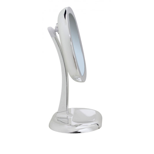 Specchio ingranditore x3 Monofacciale Quadrato Con illuminazione Led in abs cromo Koh-i-noor K601KK