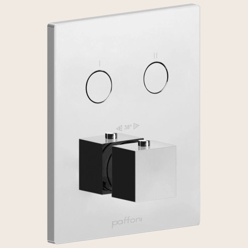 Paffoni Compact Box Cpt518cr set Esterno doccia 2 funzioni, vista frontale della maniglia e della bocca di erogazione