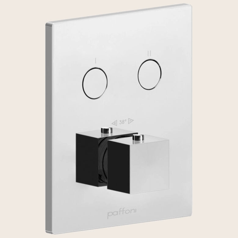 Paffoni Compact Box Cpt518cr set Esterno doccia 2 funzioni, vista frontale della maniglia e della bocca di erogazione
