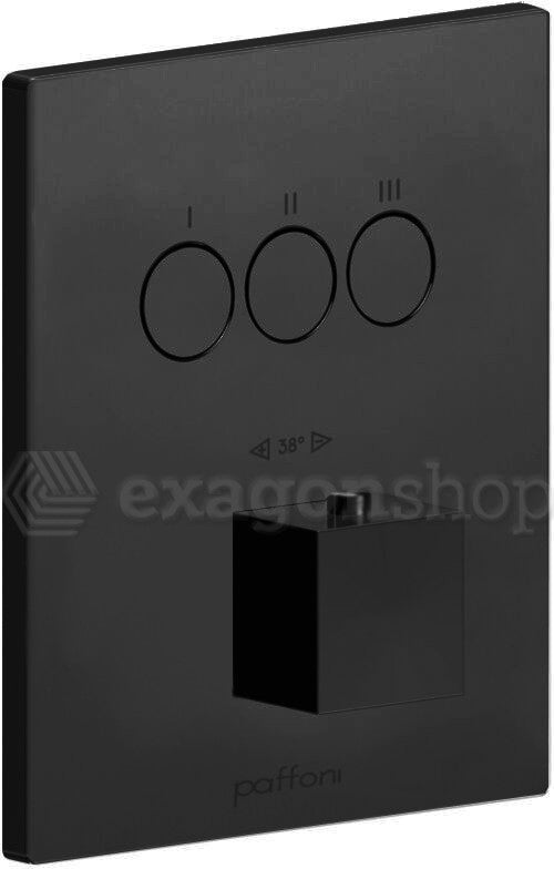 Paffoni Compact Box Cpt519no Set Esterno doccia 3 funzioni, dettaglio ravvicinato della finitura e del marchio