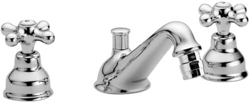 Paffoni Iris IRV118 Batteria bidet 3 fori scarico, dettaglio ravvicinato della finitura e del marchio