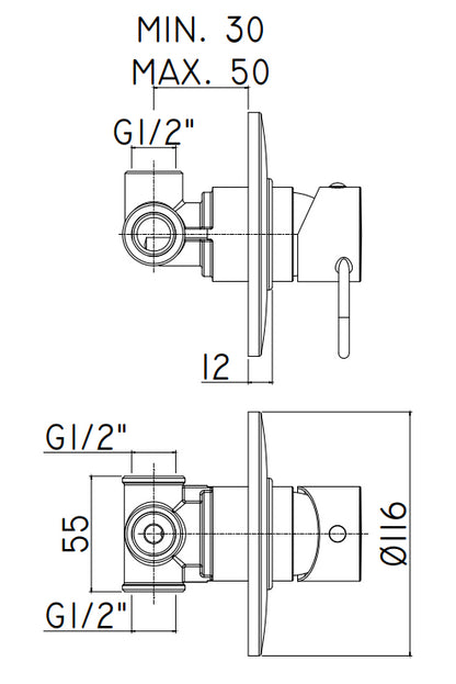 Paffoni Joker Jk010 Miscelatore doccia Incasso Con Piastra In Metallo Cromo