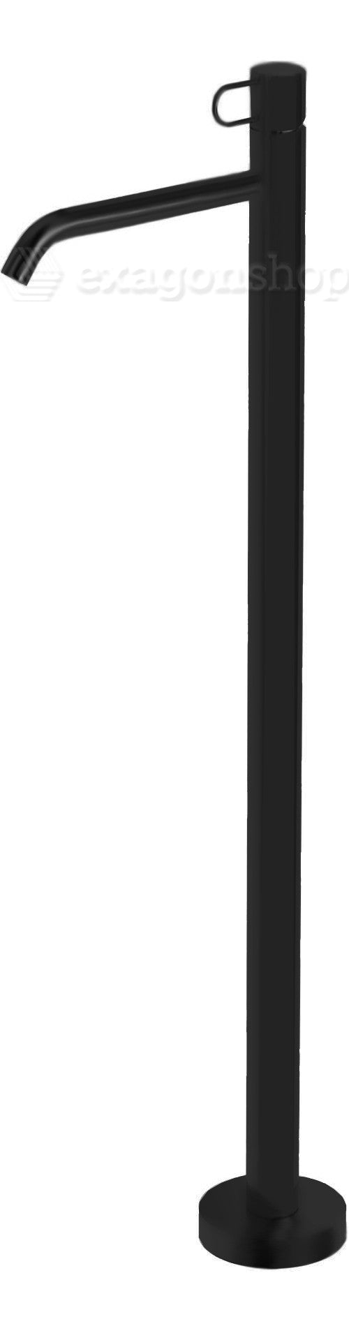 Paffoni Joker Jk031 Miscelatore Lavabo A Pavimento freestanding Senza Base lig030 Nero Opaco