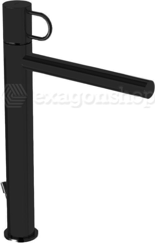 Paffoni Joker Jk081 Miscelatore Lavabo alto per ciotola Scarico Clik Clak Nero Opaco