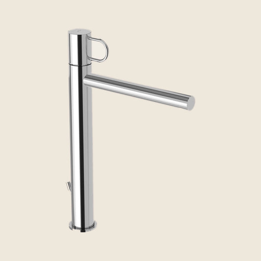 Paffoni Joker Jk085 Miscelatore Lavabo alto Prolungato per ambientato su piano bagno con accessori