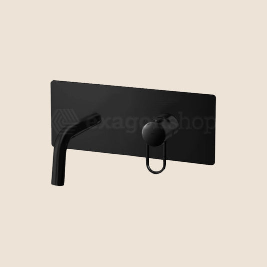 Paffoni Joker Jk105 Miscelatore lavabo Incasso 2 Fori nero in opaco ambientato su piano bagno con accessori