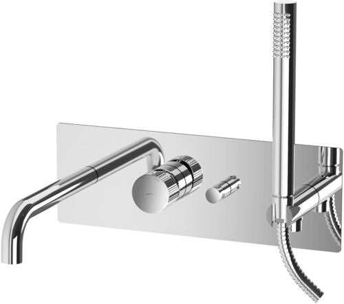 Paffoni Jo Jo001cr Miscelatore Vasca Ad Incasso Con ambientato in box doccia con pareti in vetro
