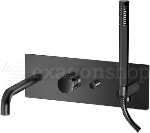 Paffoni Jo Jo001no Miscelatore Vasca Incasso Con Deviatore ambientato in box doccia con pareti in vetro