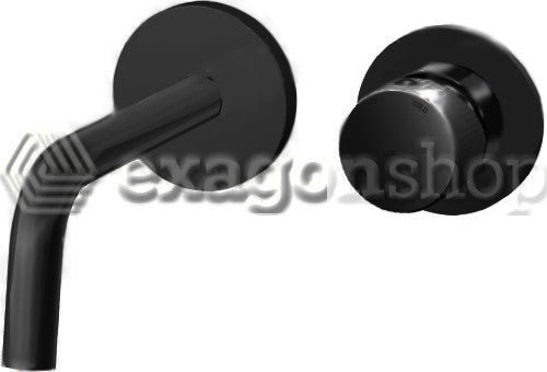 Paffoni Jo Jo007no70 Miscelatore Lavabo Ad Incasso Nero, vista frontale su sfondo bianco
