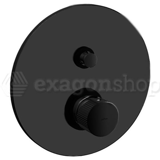 Paffoni Jo Jo015no Miscelatore doccia Incasso Con Deviatore E Piastra 20 cm Tonda Nero Opaco