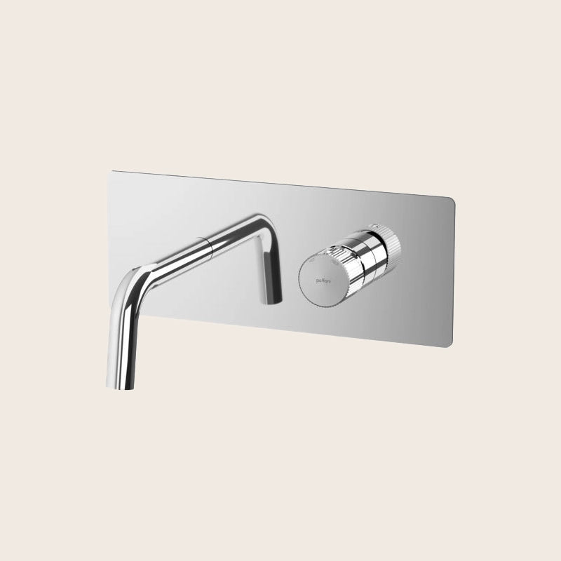 Paffoni Jo Jo104cr Miscelatore lavabo Incasso 2 Fori bocca ambientato su piano bagno con accessori