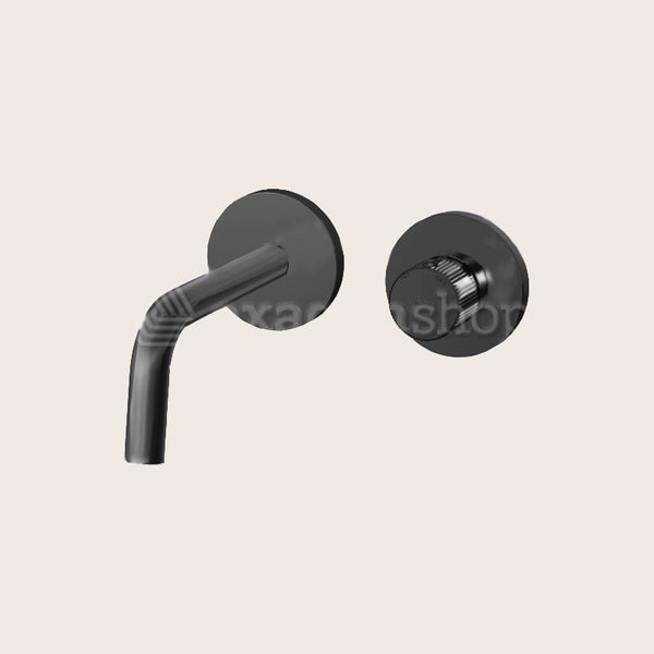 Paffoni Jo Miscelatore lavabo Incasso 2 Fori Bocca Mm 248 in opaco ambientato su piano bagno con accessori