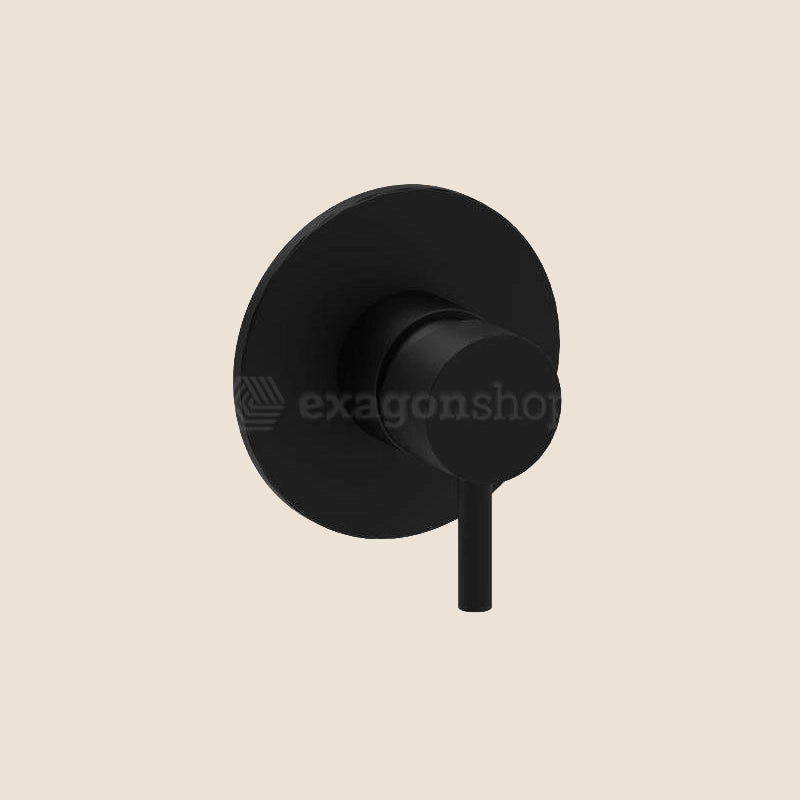Paffoni Light Lig010no Miscelatore doccia Incasso Nero Opaco, vista frontale della maniglia e della bocca di erogazione