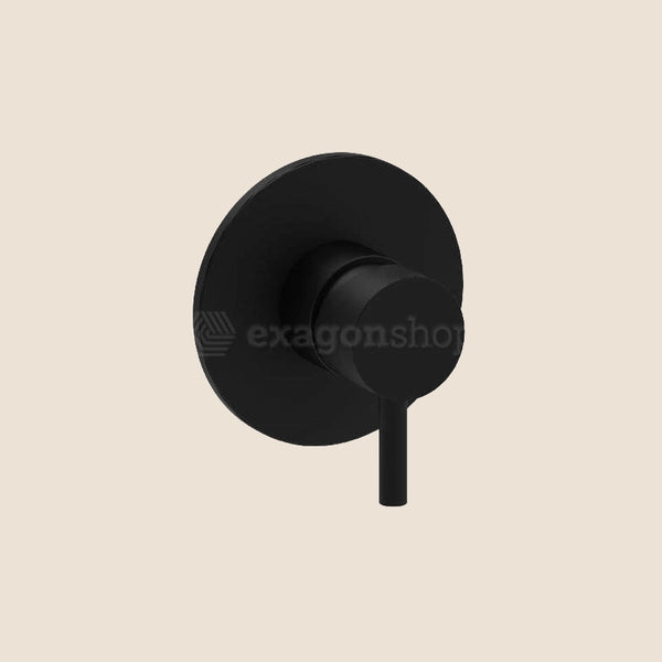 Paffoni Light Lig010no Miscelatore doccia Incasso Nero Opaco, vista frontale della maniglia e della bocca di erogazione