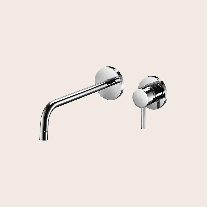 Paffoni Light LIG104CR70 Miscelatore lavabo Incasso 2 Fori ambientato su piano bagno con accessori