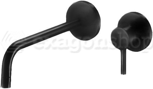 Paffoni Light Miscelatore lavabo Incasso 2 Fori Bocca 123 Mm Nero Opaco Lig104no70