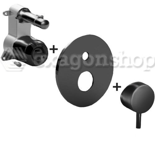 Paffoni Light Ligbox015no Miscelatore doccia Senza Parte, componenti inclusi smontati: corpo incasso, placca e rosone