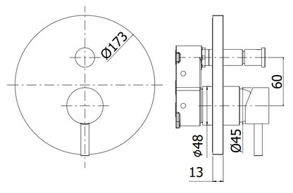 Paffoni Light Ligbox015st Miscelatore doccia Incasso Con Deviatore e Piastra Speciale Senza Corpo Incasso Steel Acciaio