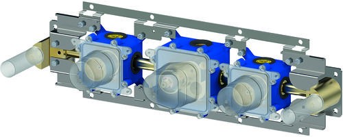 Paffoni Modular Box Mdbox001 Corpo Incasso Termostatico, dettaglio ravvicinato della finitura e del marchio