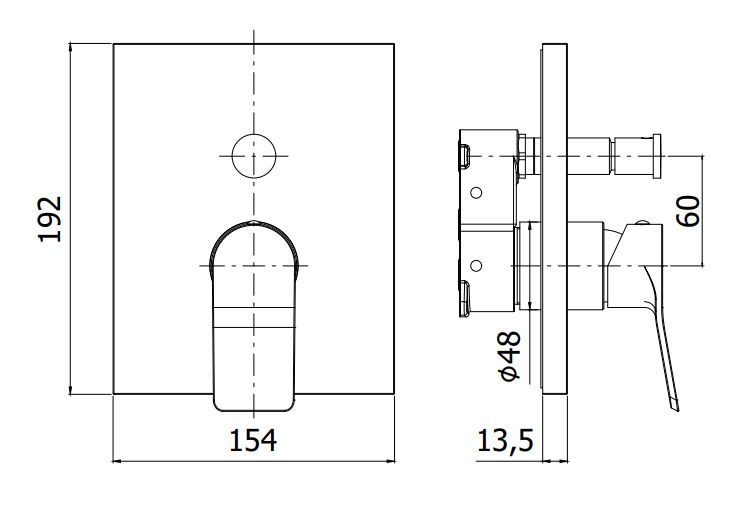 Paffoni Tilt Tibox015cr Miscelatore doccia Incasso 2 Utenze, componenti inclusi smontati: corpo incasso, placca e rosone