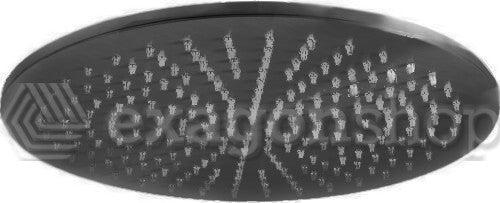 Paffoni Stick Zsof079no Soffione doccia 30 cm tondo senza, dettaglio ravvicinato della finitura e del marchio