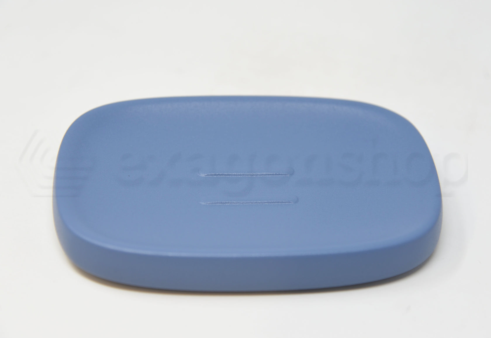Colombo design Mood Bath Porta Sapone Ocean Blue, dettaglio ravvicinato del materiale e dell'aggancio